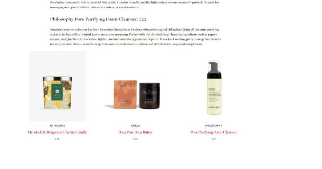 Aviela Pure Shea Butter jar featured as a product among some others