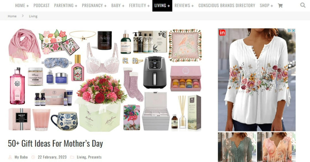 Aviela Pure Shea butter jar featured among 50+ gift ideas for mother's day